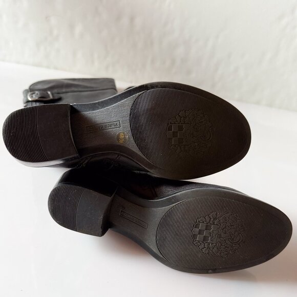 Vince Camuto Over the Knee High Black Leather Studded w/ Zipper Boots Size 6 - Picture 6 of 6